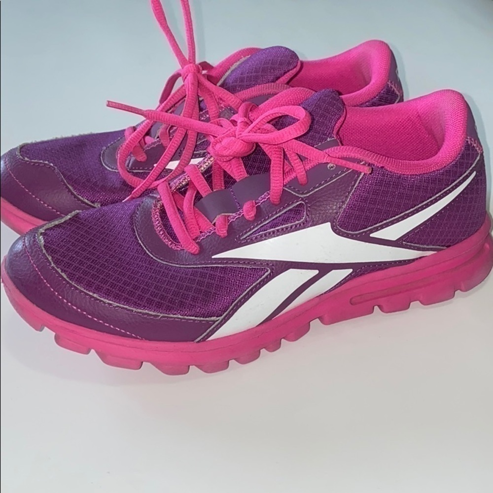 Reebok size 5Y Purple and Pink Sneakers